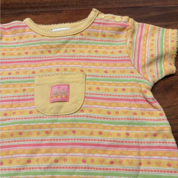 Carters Baby Vintage Pretty Pretty stripe short sleeve romper - Picture 2 of 4